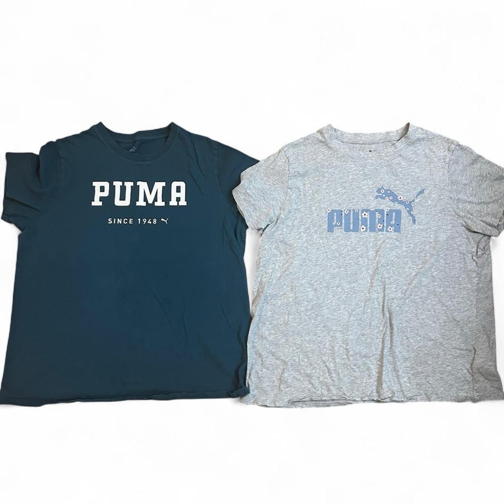 Puma XL Women’s Gray/Blue 2 T-Shirt Bundle Cotton Blend